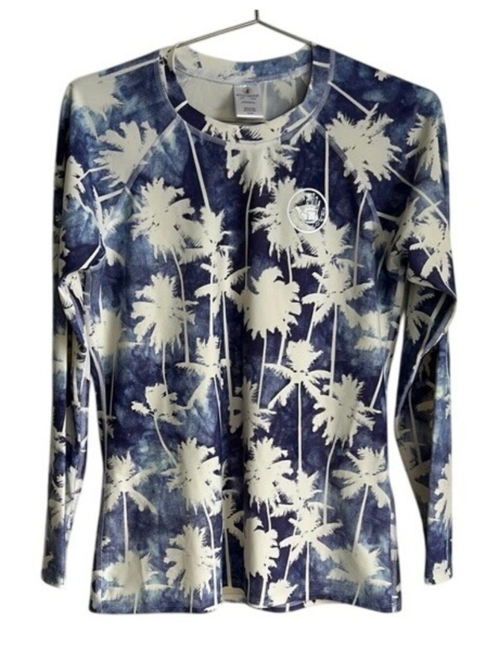 Body Glove Rash Guard in Denim City Palm Print - L